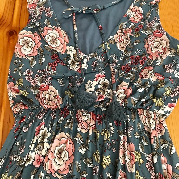 Colorful Cotton Sleeveless Scooped Back Sundress - Picture 3 of 6